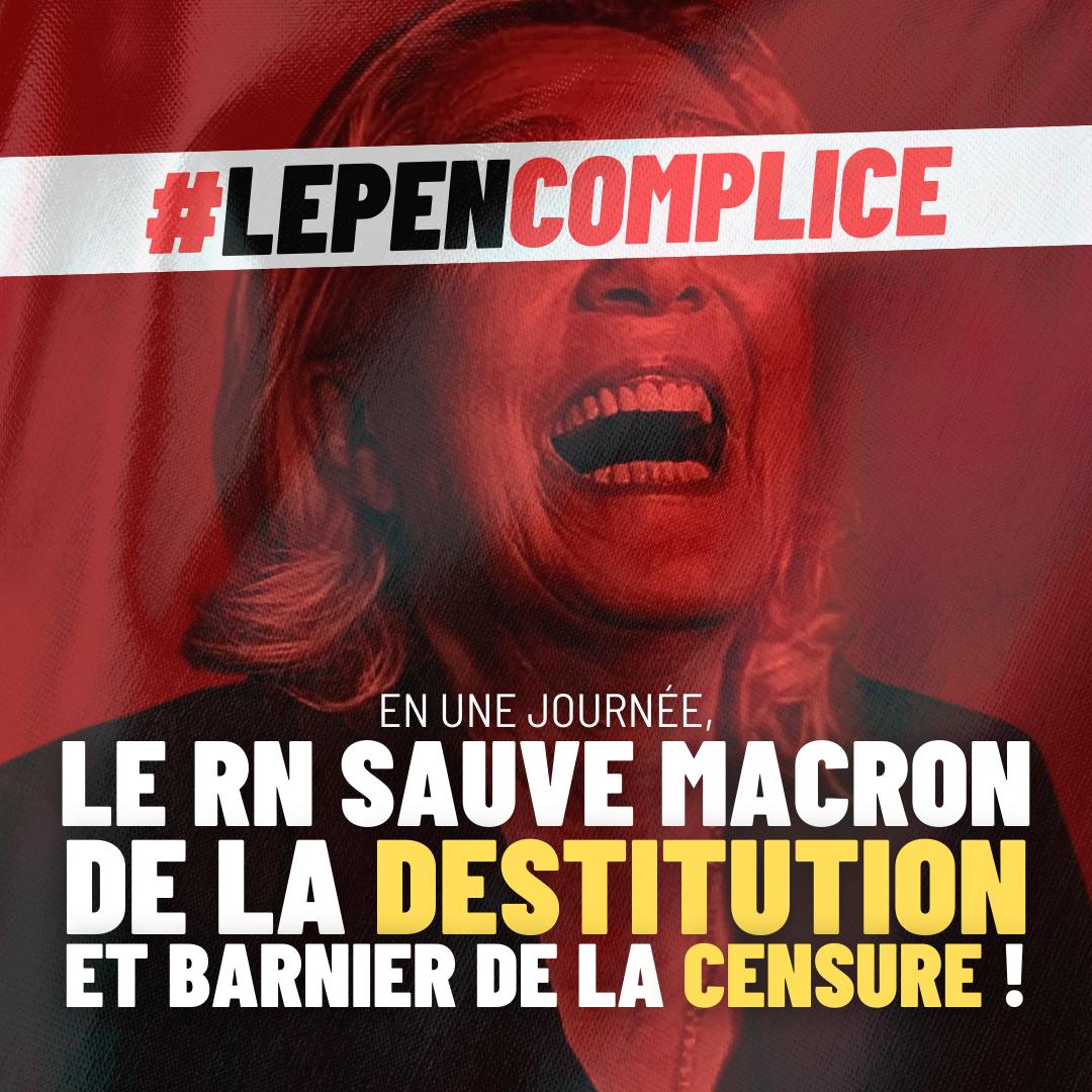 brève : le RN sauve macron